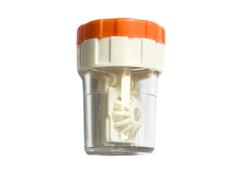 Contact lens storage kit for peroxide liquid, Colour: orange