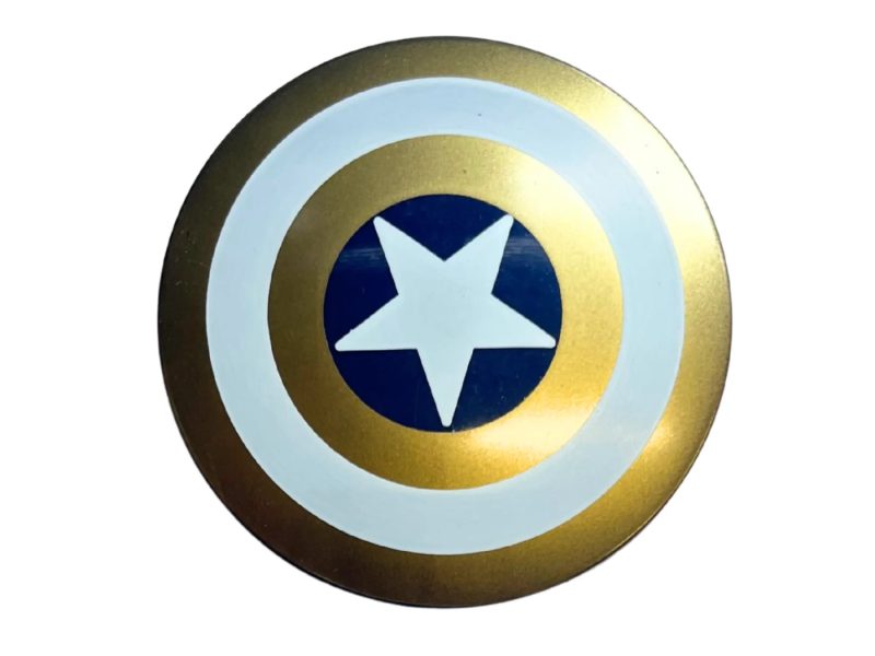 Captain America pattern contact lens storage set, Colour: gold