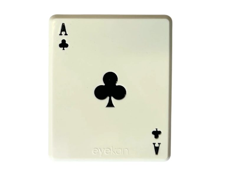 French card pattern contact lens storage kit, Colour: Ace of Clubs