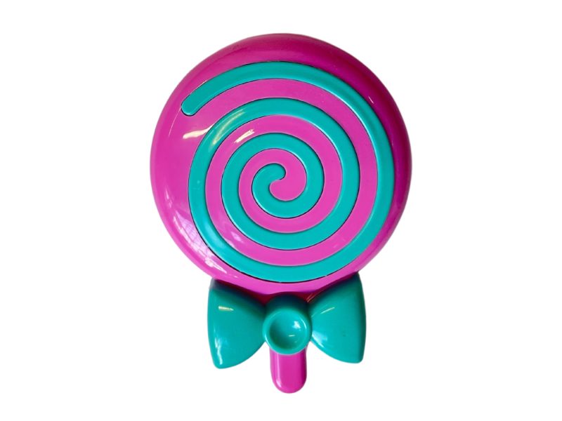 Bow lollipop-shaped contact lens storage set, Colour: purple base and blue bow