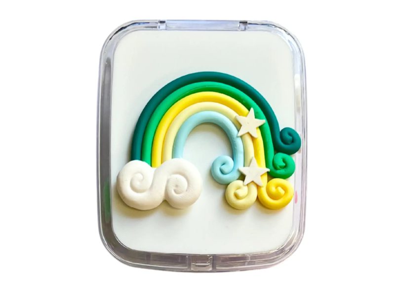 Rainbow figure contact lens storage set, Colour: Green