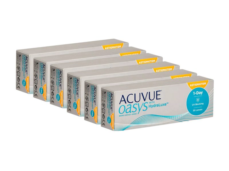 Acuvue Oasys 1-Day For Astigmatism With Hydraluxe (180 sočiva)