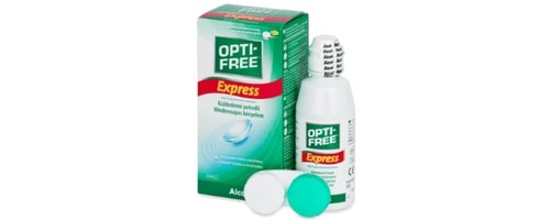 OPTI-FREEExpress 120 ml contact lens solution with a case